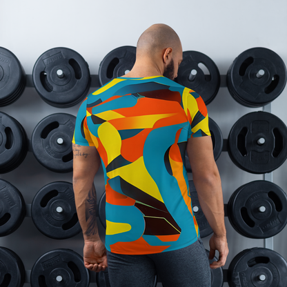 Men's Athletic T-Shirt - Fragmented Rhapsody