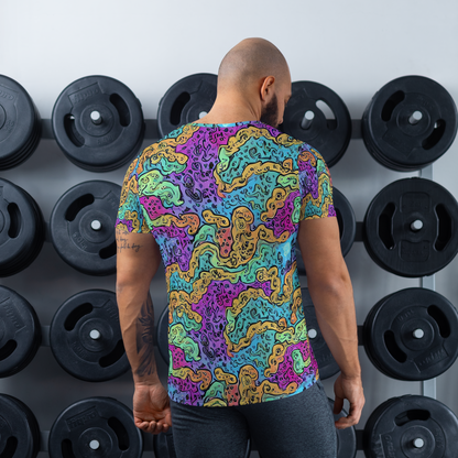 Men's Athletic T-Shirt - Intergalactic Graffiti