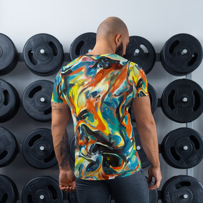 Men's Athletic T-Shirt - Chromatic Vortex