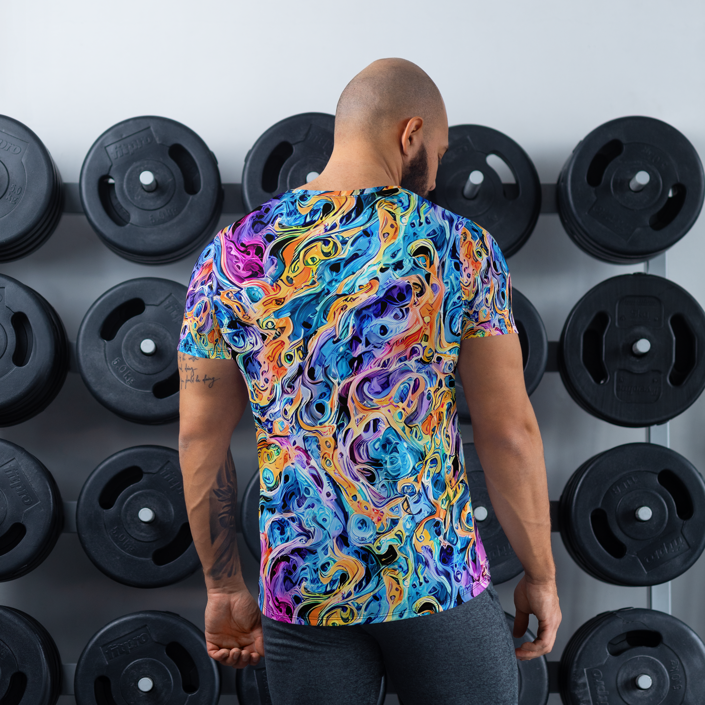 Men's Athletic T-Shirt - Rococo Vortex