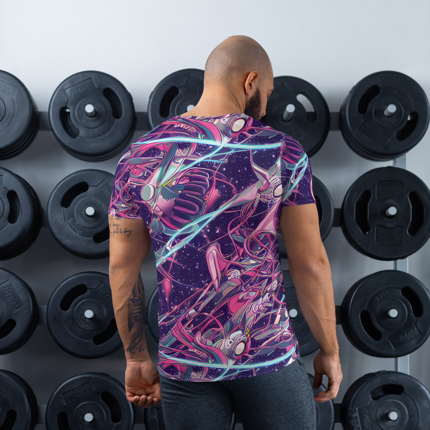 Men's Athletic T-Shirt - Neo-Tokyo Twirl