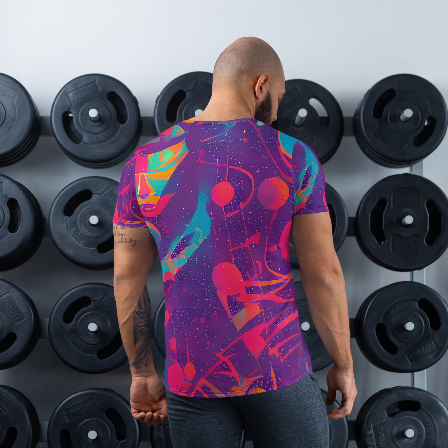 Men's Athletic T-Shirt - Spheric Rhapsody