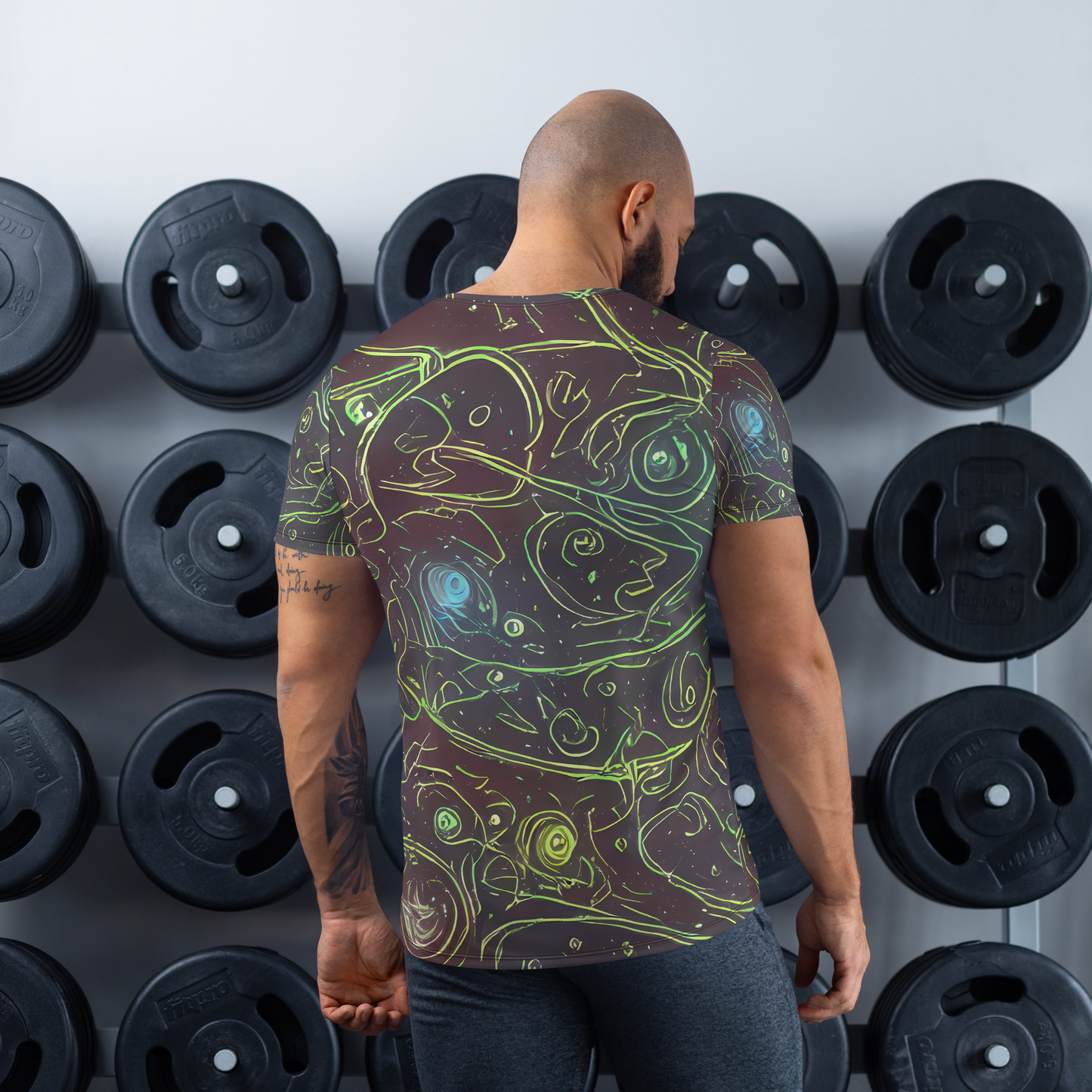 Men's Athletic T-Shirt - Starfield Scrolls