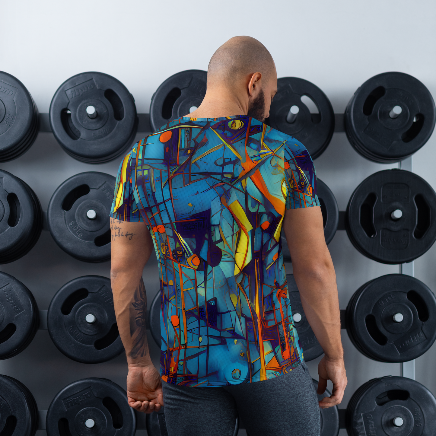 Men's Athletic T-Shirt - Abstract Eddy