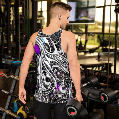 Men's Tank Top - Neo-Noir Waves