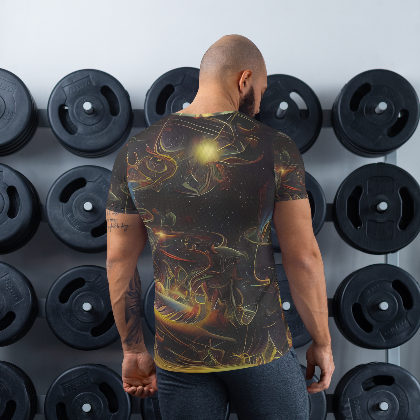 Men's Athletic T-Shirt - Galactic Swirl