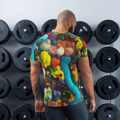 Men's Athletic T-Shirt - Bubble Pop Art