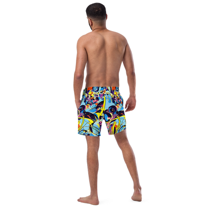 Swim Trunks - Brown Brushwork