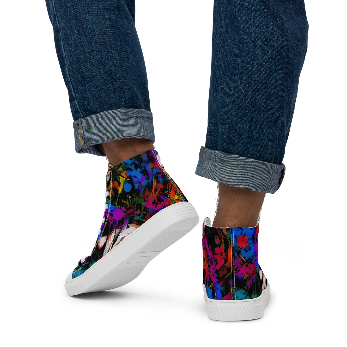 Men's High Top Canvas Shoes - Sultry Smoke