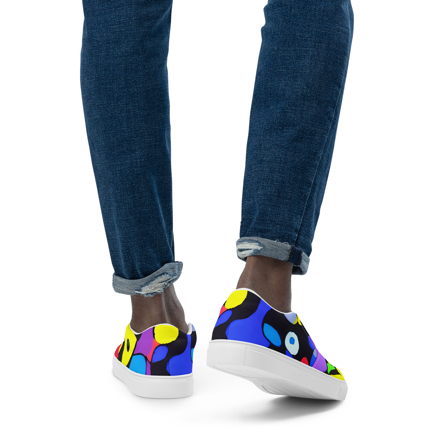 Men's Slip-On Canvas Shoes - Miró's Mosaic