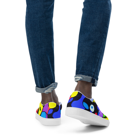 Men's Slip-On Canvas Shoes - Miró's Mosaic