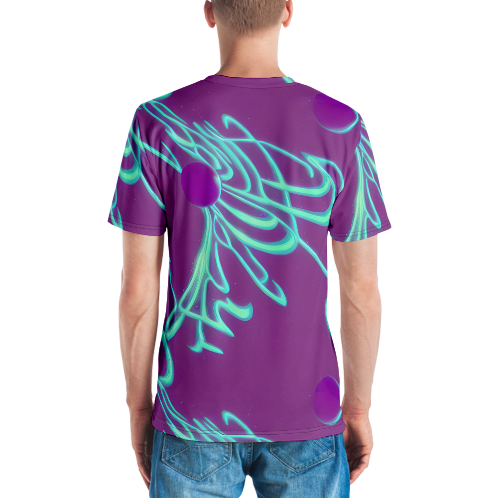 Men's Crew Neck T-Shirt - Neon Drift