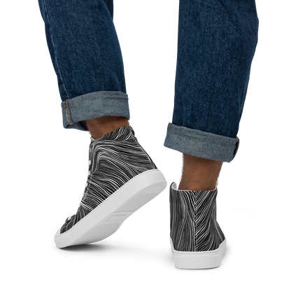 Men's High Top Canvas Shoes - Wirth Waves