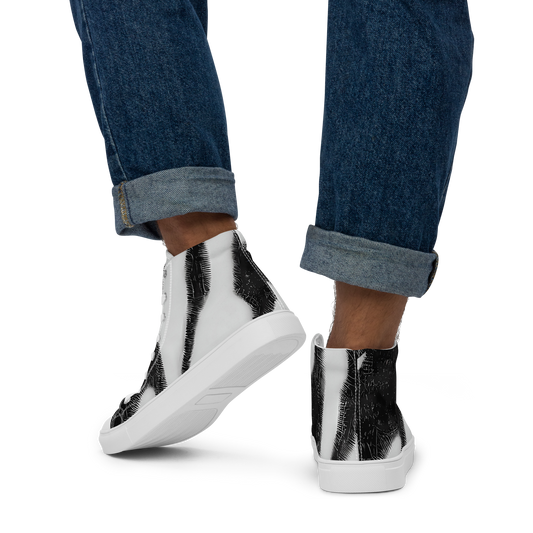 Men's High Top Canvas Shoes - Ray's Illusion