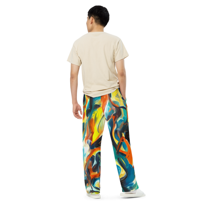 Wide-Leg Pants - Chromatic Vortex