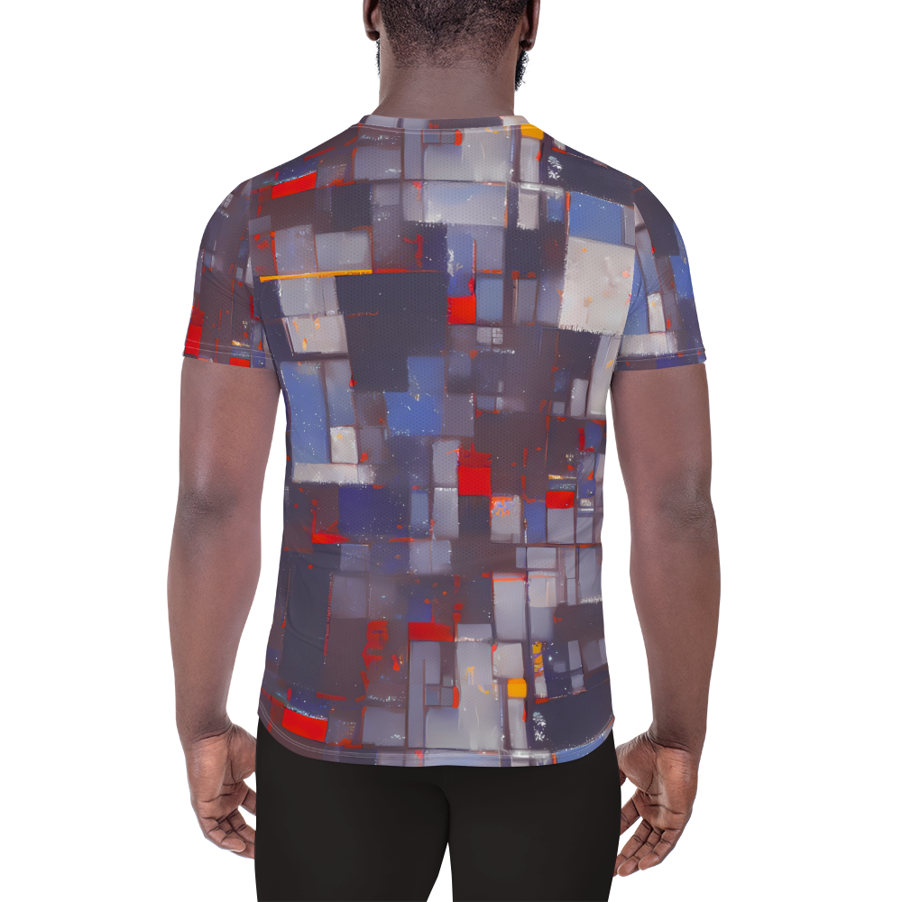 Men's Athletic T-Shirt - Cubist Rhythm