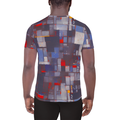 Men's Athletic T-Shirt - Cubist Rhythm