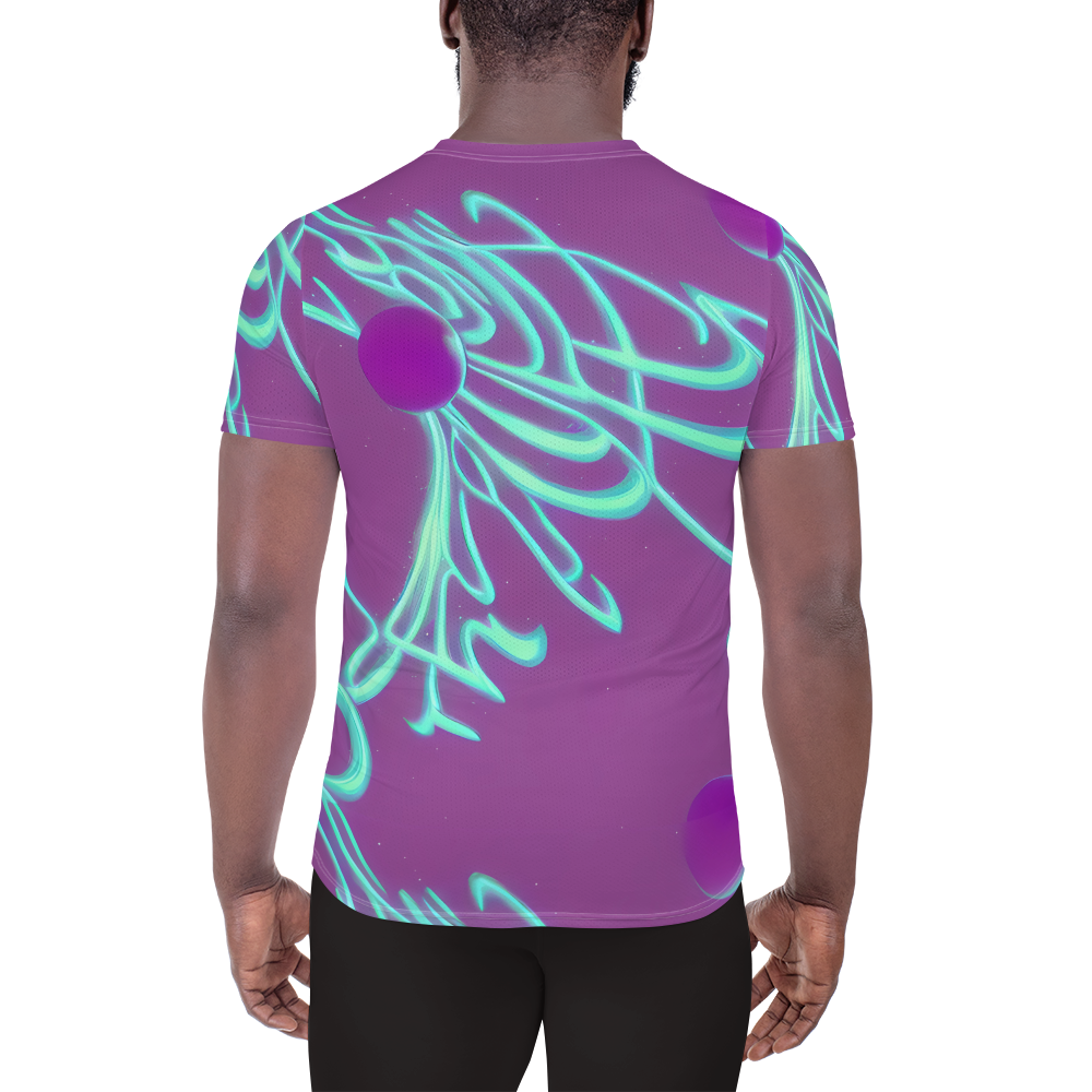 Men's Athletic T-Shirt - Neon Drift