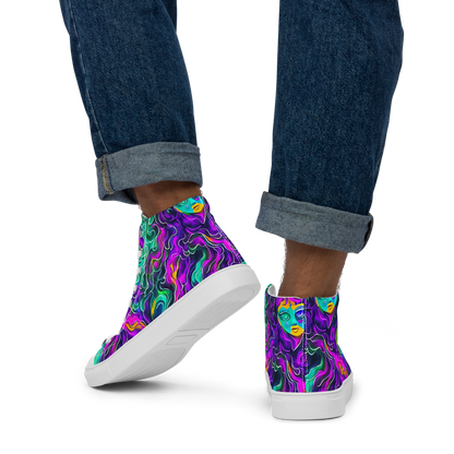 Men's High Top Canvas Shoes - Vortex Dream