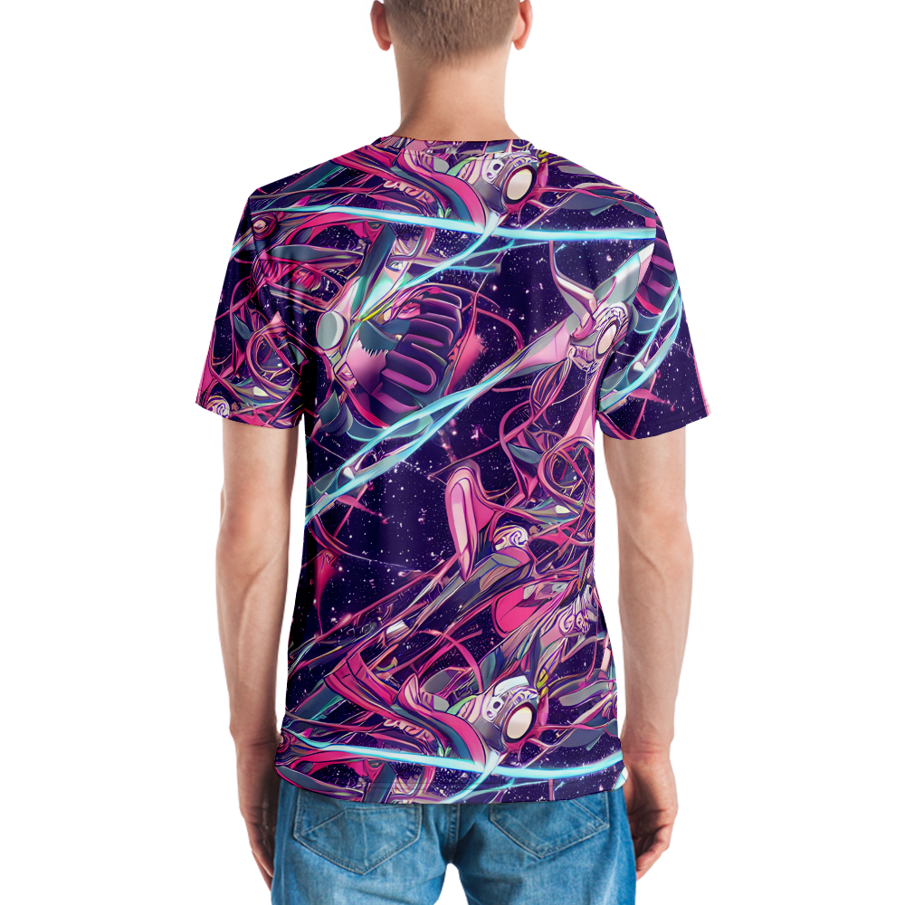 Men's Crew Neck T-Shirt - Neo-Tokyo Twirl