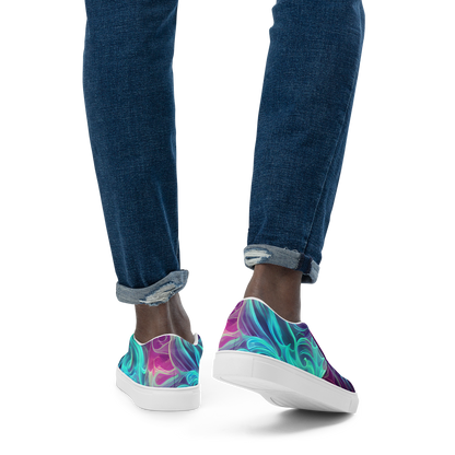 Men's Slip-On Canvas Shoes - Galactic Bloom