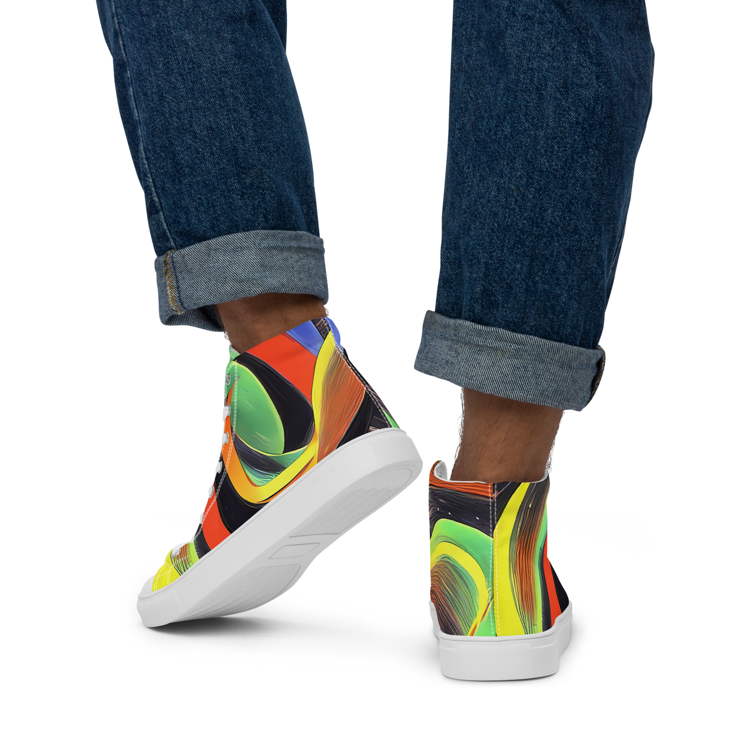 Men's High Top Canvas Shoes - Tenggren Whirl