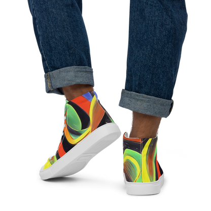 Men's High Top Canvas Shoes - Tenggren Whirl