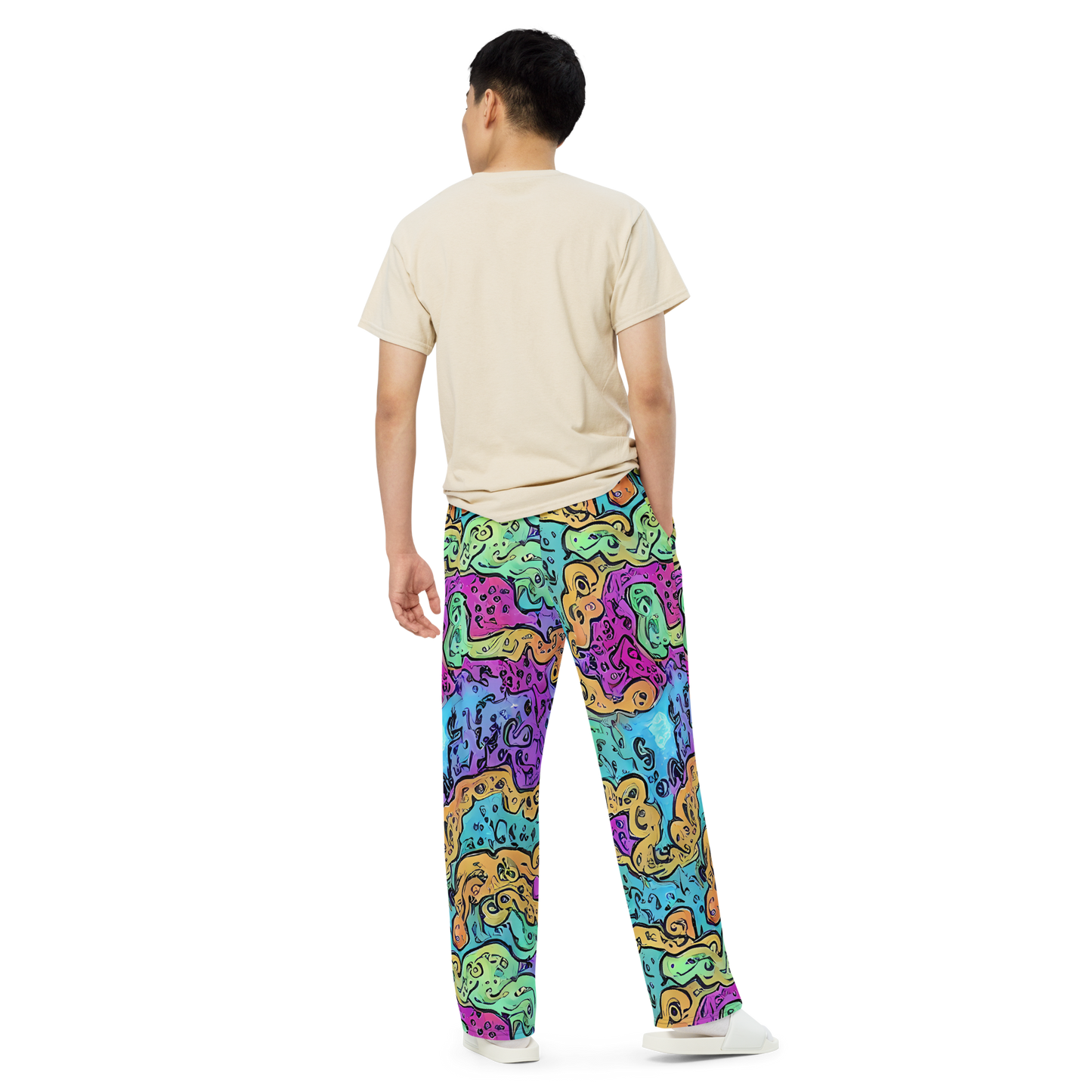 Wide-Leg Pants - Intergalactic Graffiti