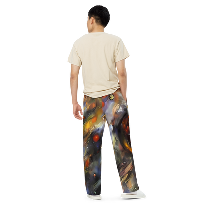 Wide-Leg Pants - Brushstroke Blaze