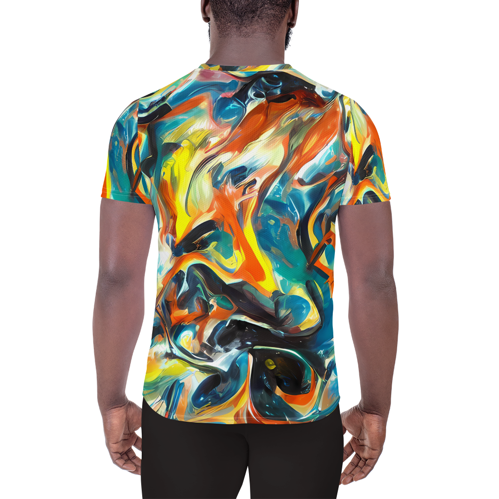 Men's Athletic T-Shirt - Chromatic Vortex