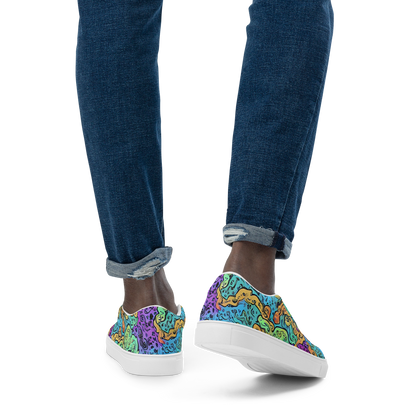 Men's Slip-On Canvas Shoes - Intergalactic Graffiti