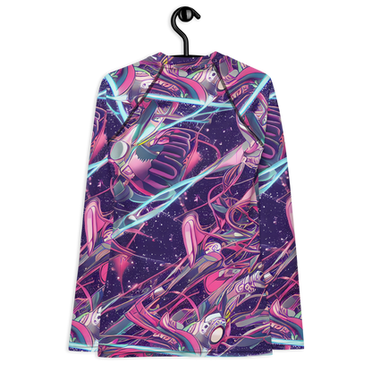 Women's Rash Guard - Neo-Tokyo Twirl