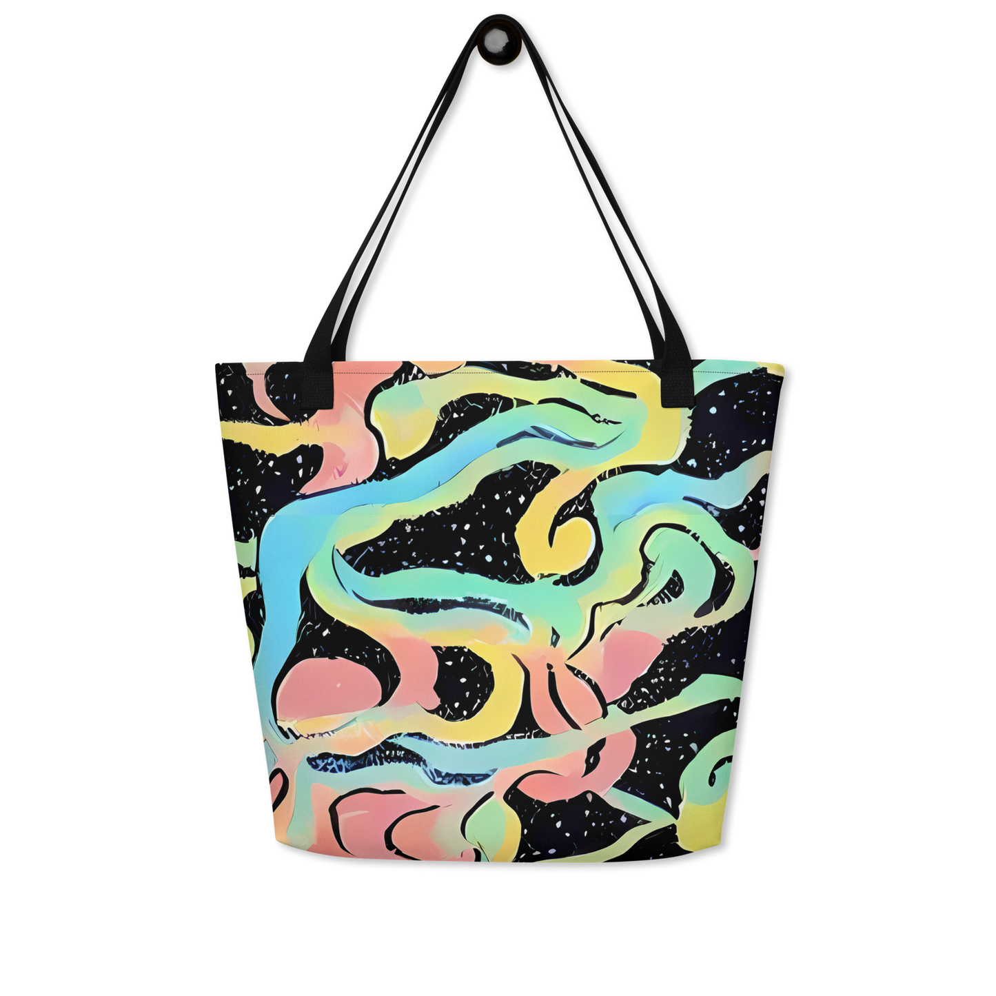 Large Tote Bag w/ Pocket - Mcguire Wavelength