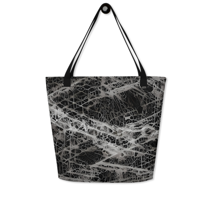 Large Tote Bag w/ Pocket - Monochrome Mesh