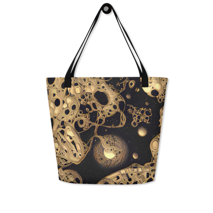 Large Tote Bag w/ Pocket - Baroque Orbit