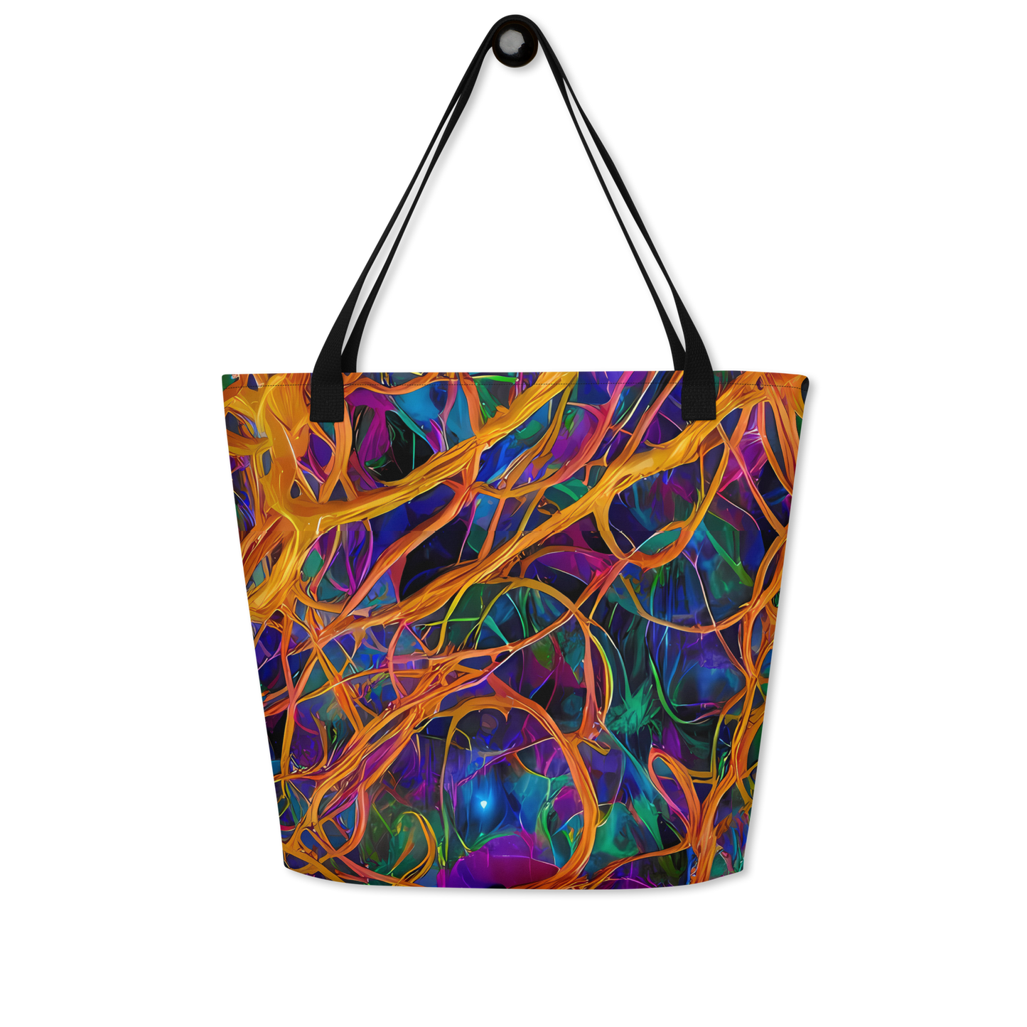 Large Tote Bag w/ Pocket - Spectral Weave