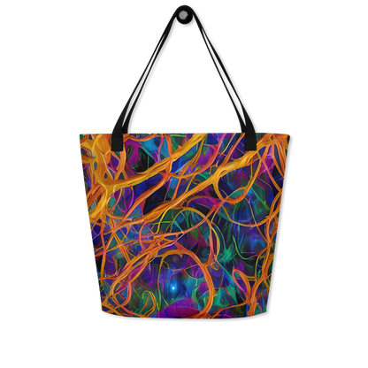 Large Tote Bag w/ Pocket - Spectral Weave