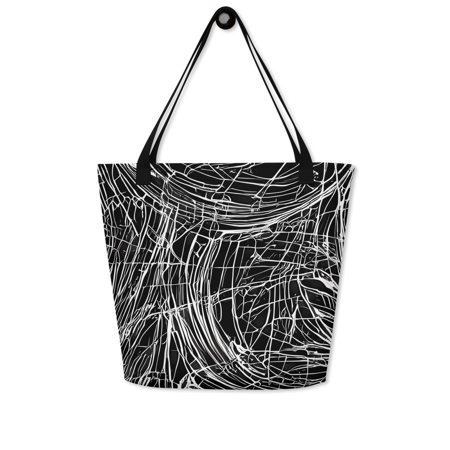 Large Tote Bag w/ Pocket - Biomech Spiral