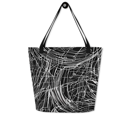 Large Tote Bag w/ Pocket - Biomech Spiral