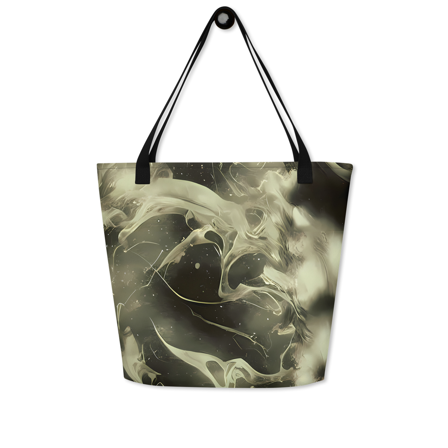 Large Tote Bag w/ Pocket - Biomech Whirl