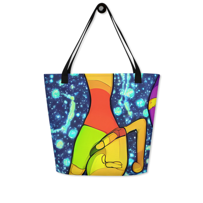 Large Tote Bag w/ Pocket - Cosmic Siblings