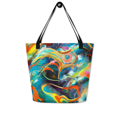 Large Tote Bag w/ Pocket - Cecily’S Swirl