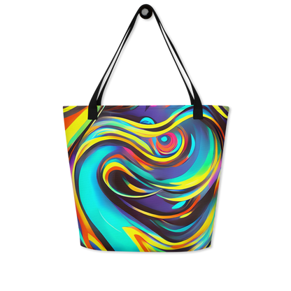 Large Tote Bag w/ Pocket - Cyber Surge