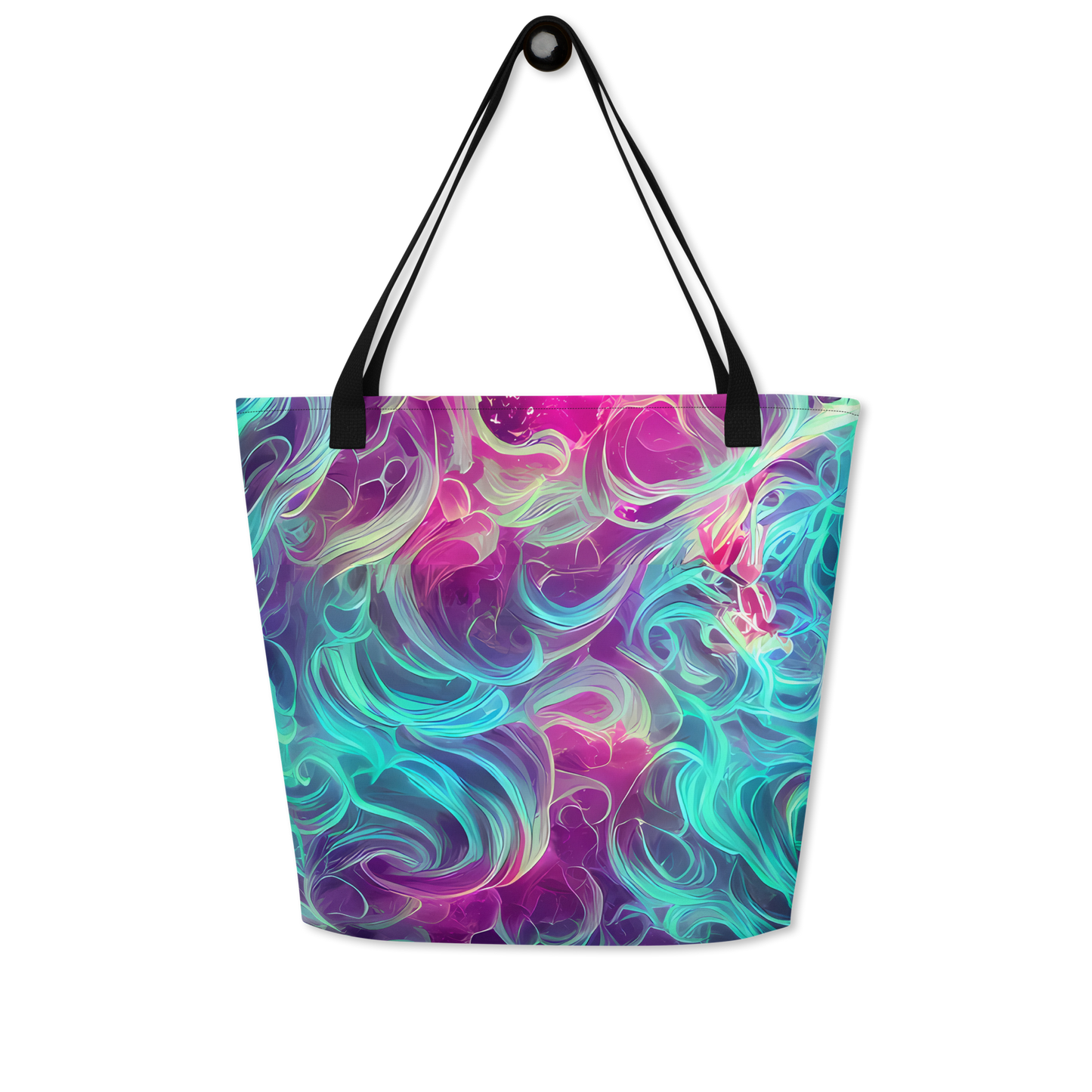 Large Tote Bag w/ Pocket - Galactic Bloom