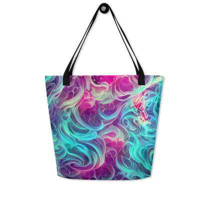 Large Tote Bag w/ Pocket - Galactic Bloom