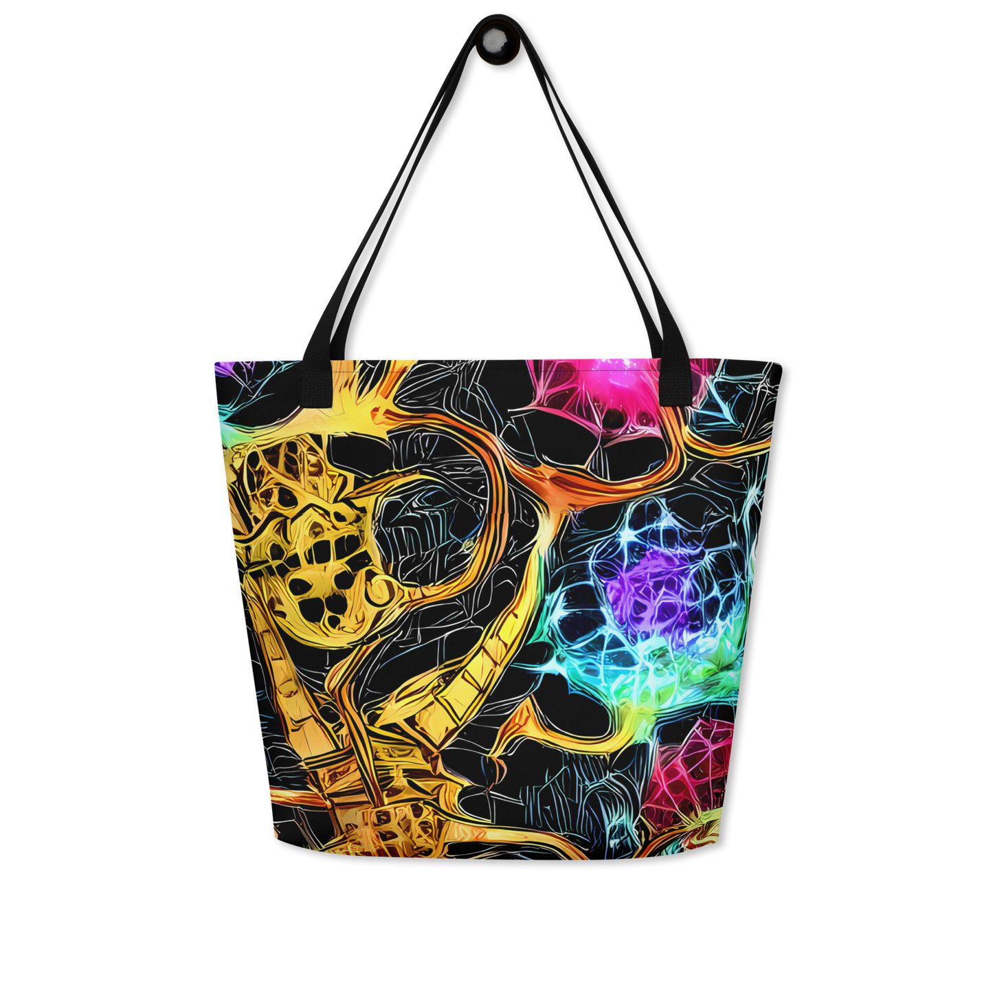 Large Tote Bag w/ Pocket - Psychedelic Pulsar