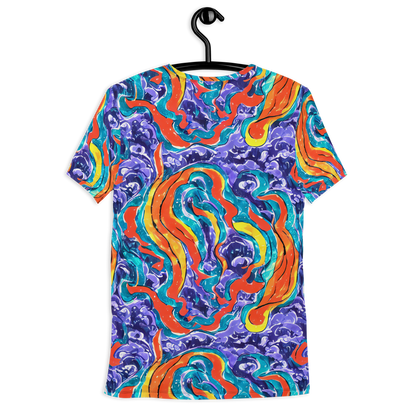 Men's Athletic T-Shirt - Galactic Waves