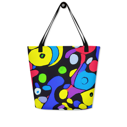 Large Tote Bag w/ Pocket - Miró's Mosaic