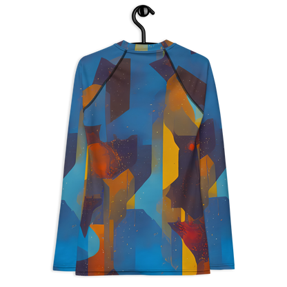 Women's Rash Guard - Cubist Dusk