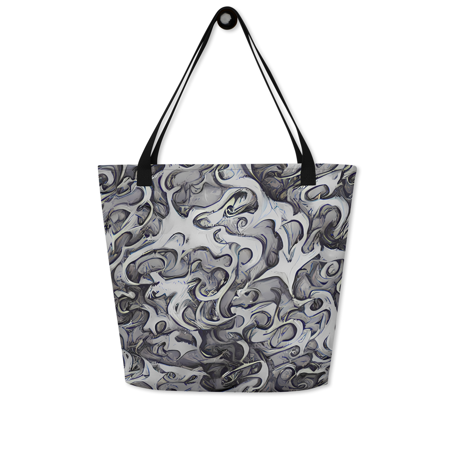 Large Tote Bag w/ Pocket - Mashburn Swirls